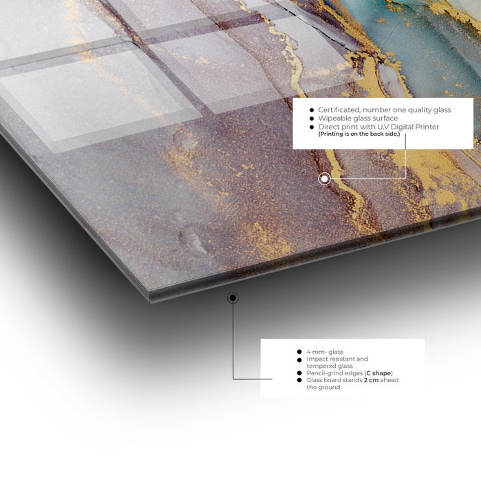 Wallity Pintura Decorativa de Vidrio Templado Multicolor 70 x 100 cm Wallity Pintura Decorativa de Vidrio Templado Multicolor 70 x 100 cm
